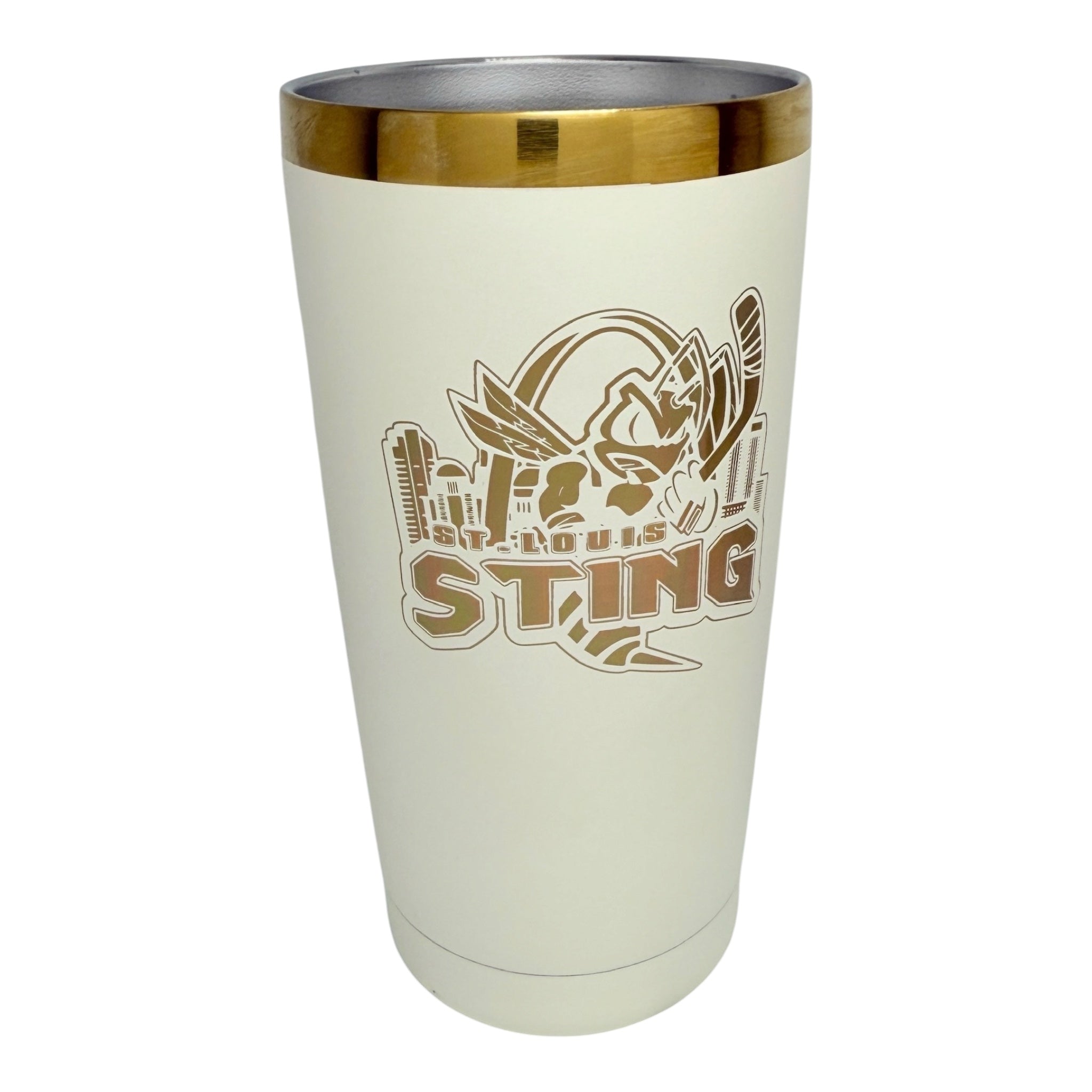 Cream/Gold tumbler